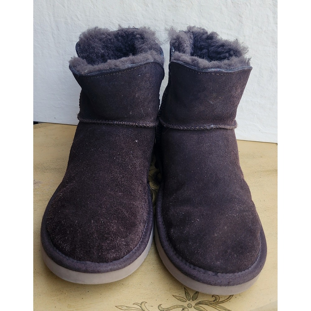 Koolaburra UGG US 8 EU 39 Koola Mini Boots Chocolate Brown Suede Y2K Cozy Warm
